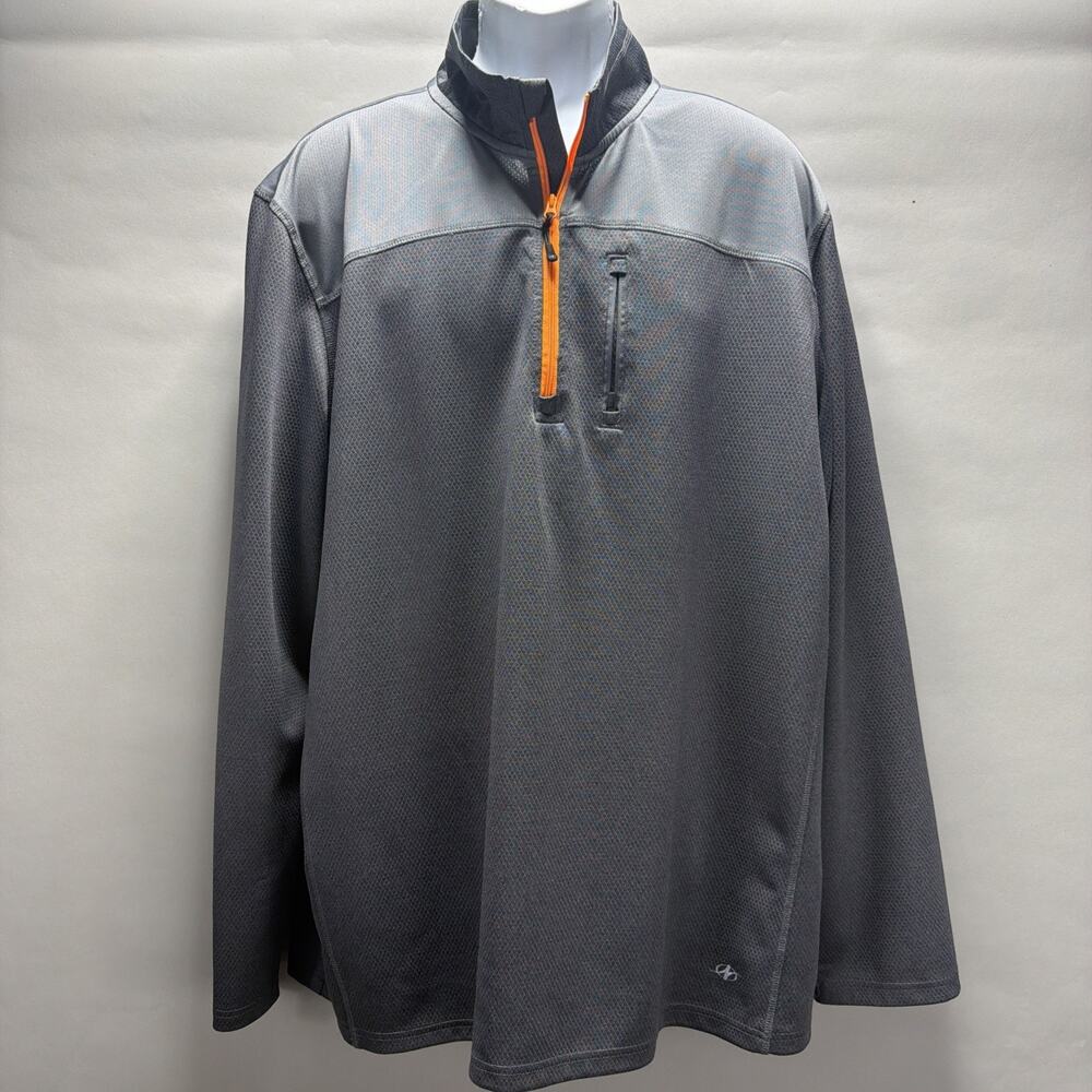 NordicTrack NT Dri Gray Pullover Jacket XXL Quarter Zip Long Sleeve Athletic